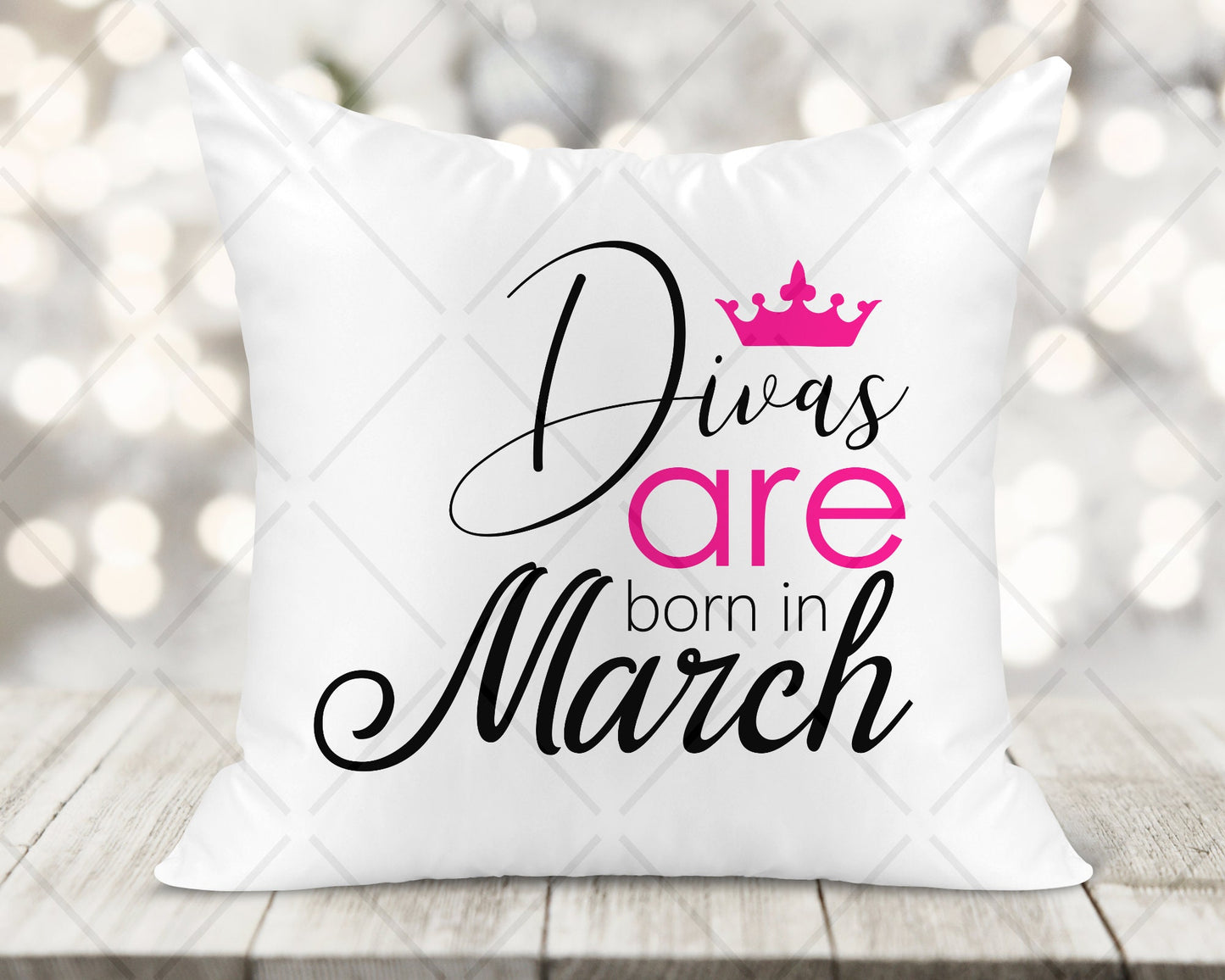 Diva's Are Born In ... Printed Cushion