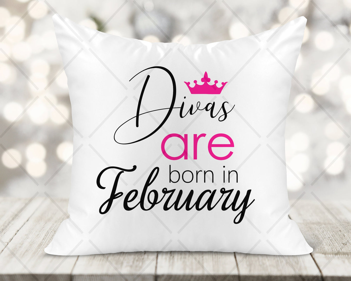 Diva's Are Born In ... Printed Cushion