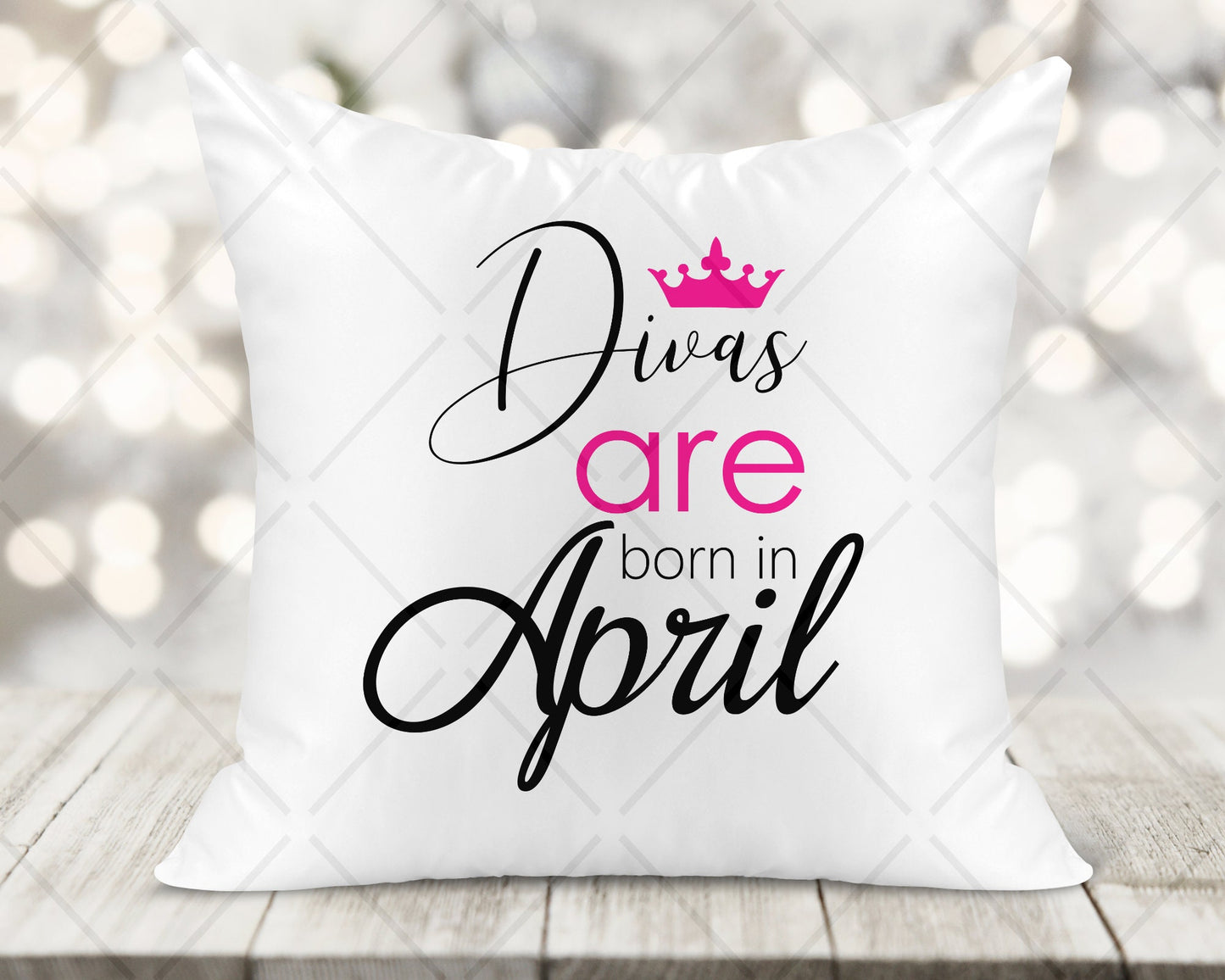 Diva's Are Born In ... Printed Cushion