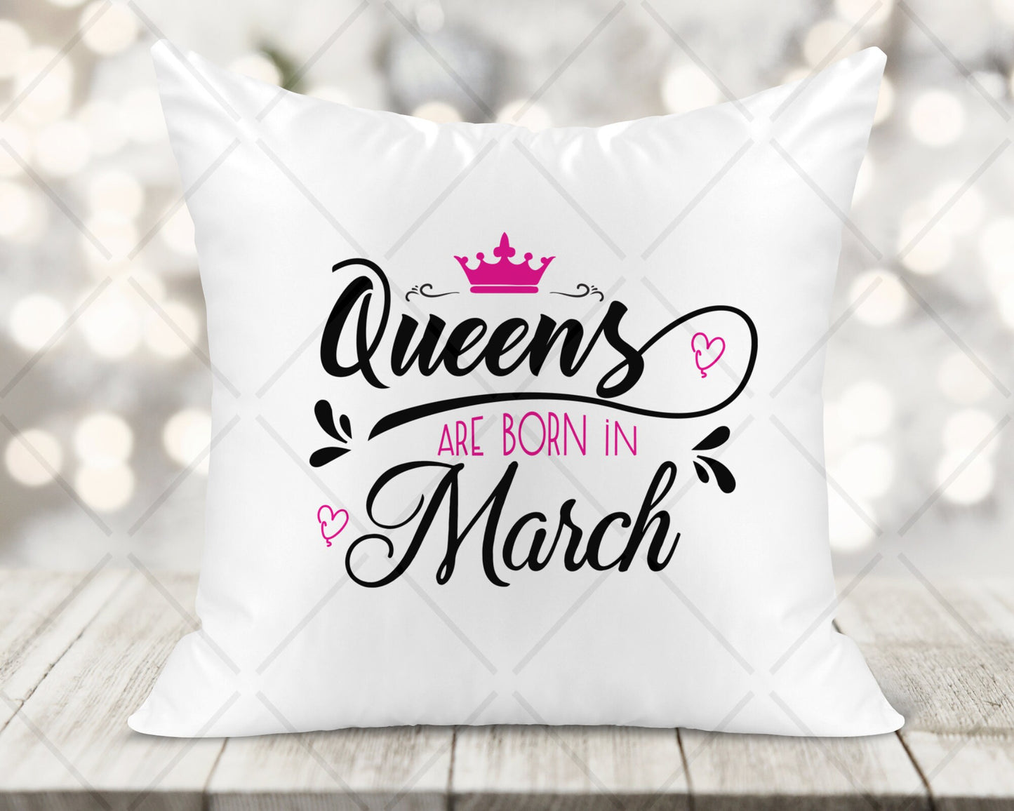 Queen's Are Born In ... Printed Cushion