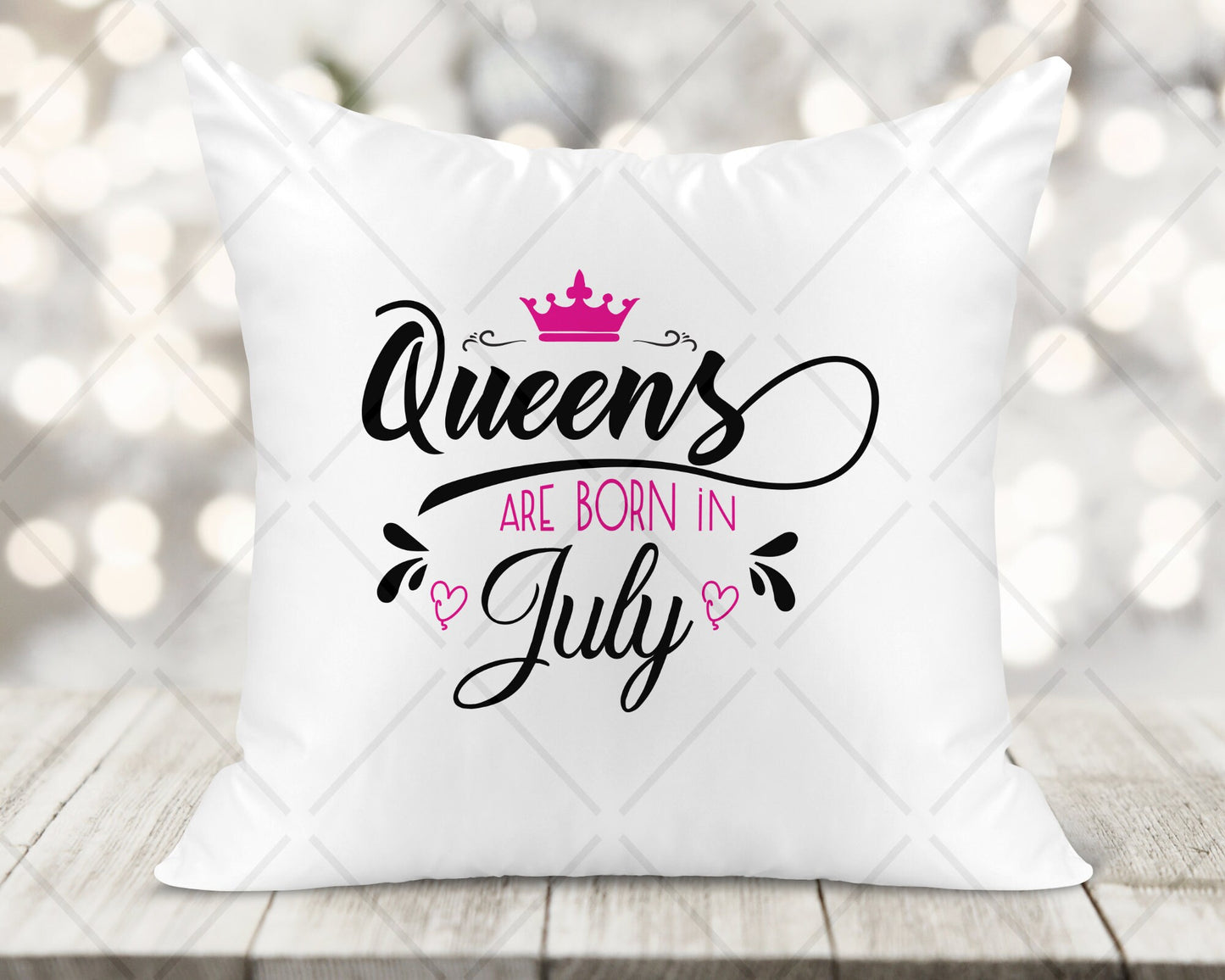 Queen's Are Born In ... Printed Cushion