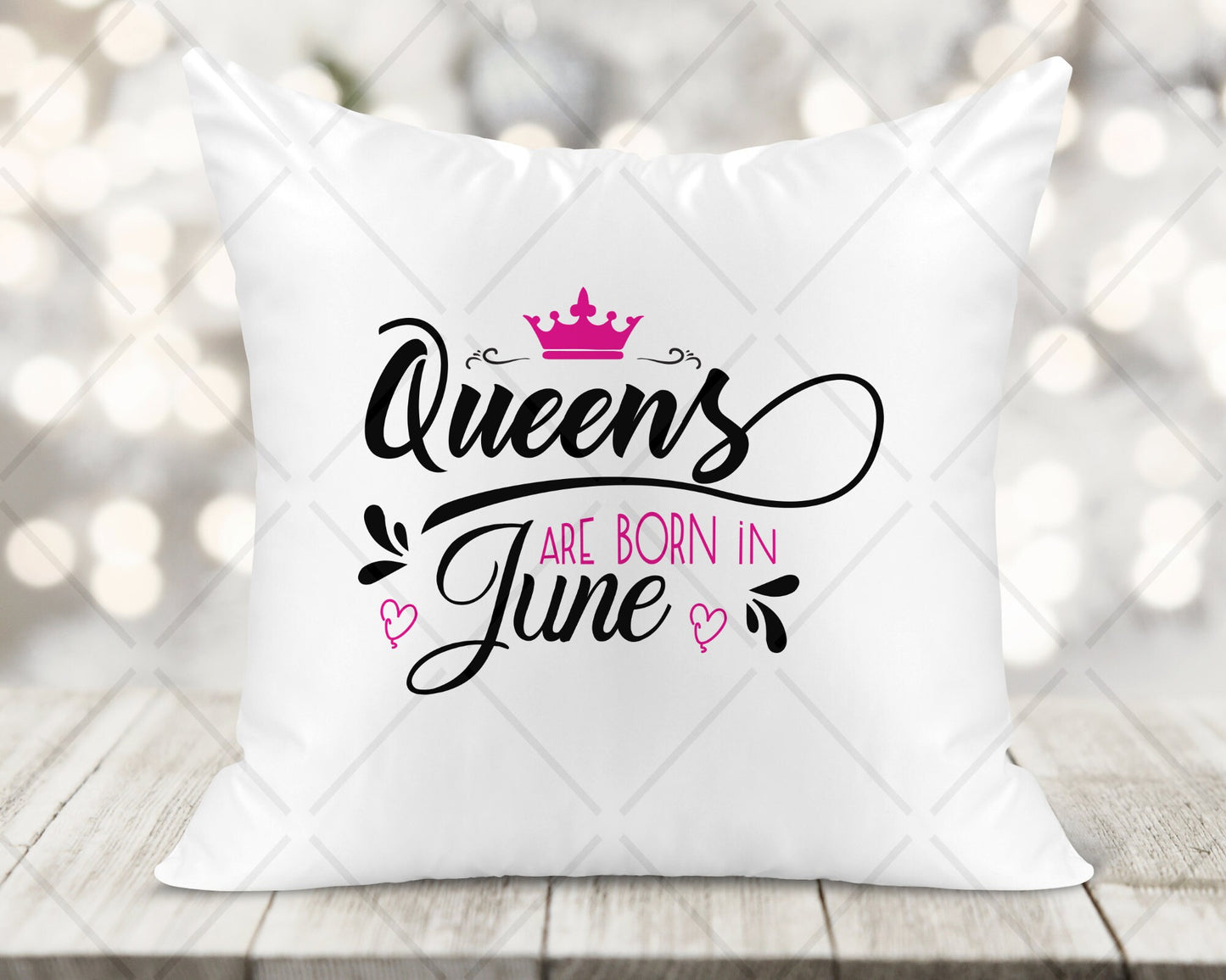 Queen's Are Born In ... Printed Cushion