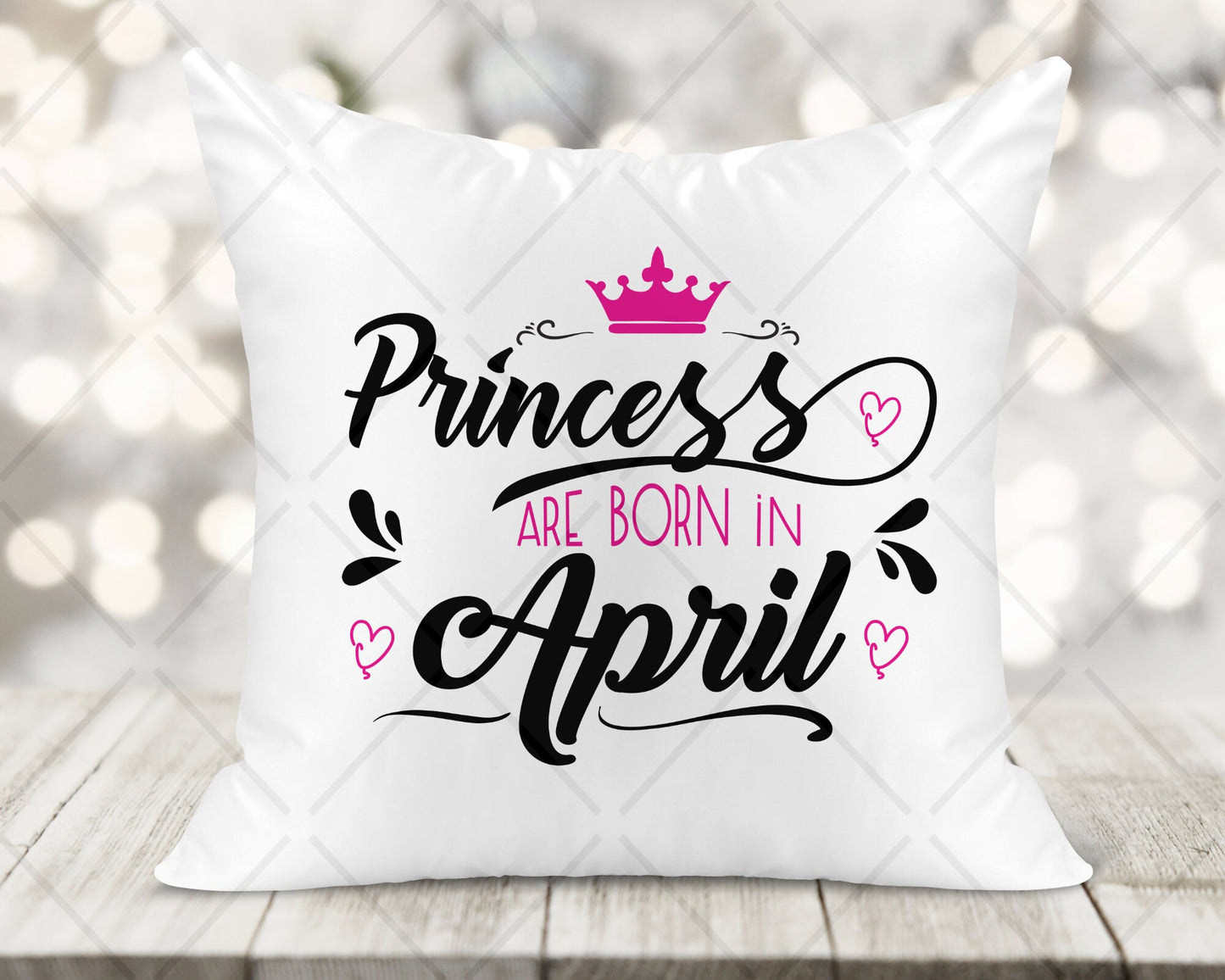 Princess Are Born In ... Printed Cushion