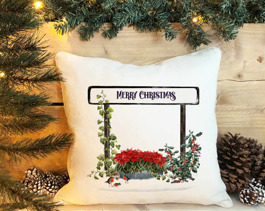 Christmas Street Signs Family Cushion COVER