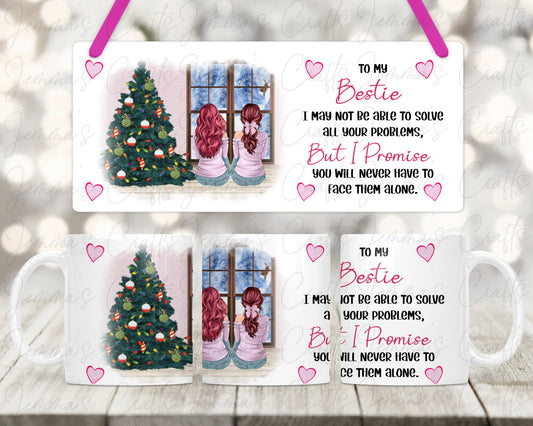 Bestie Christmas Printed Mug
