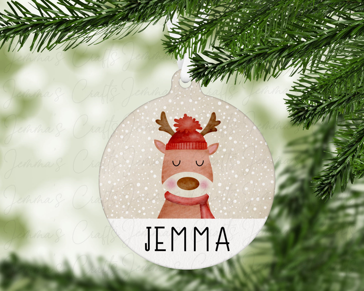 Personalised Christmas Reindeer Bauble