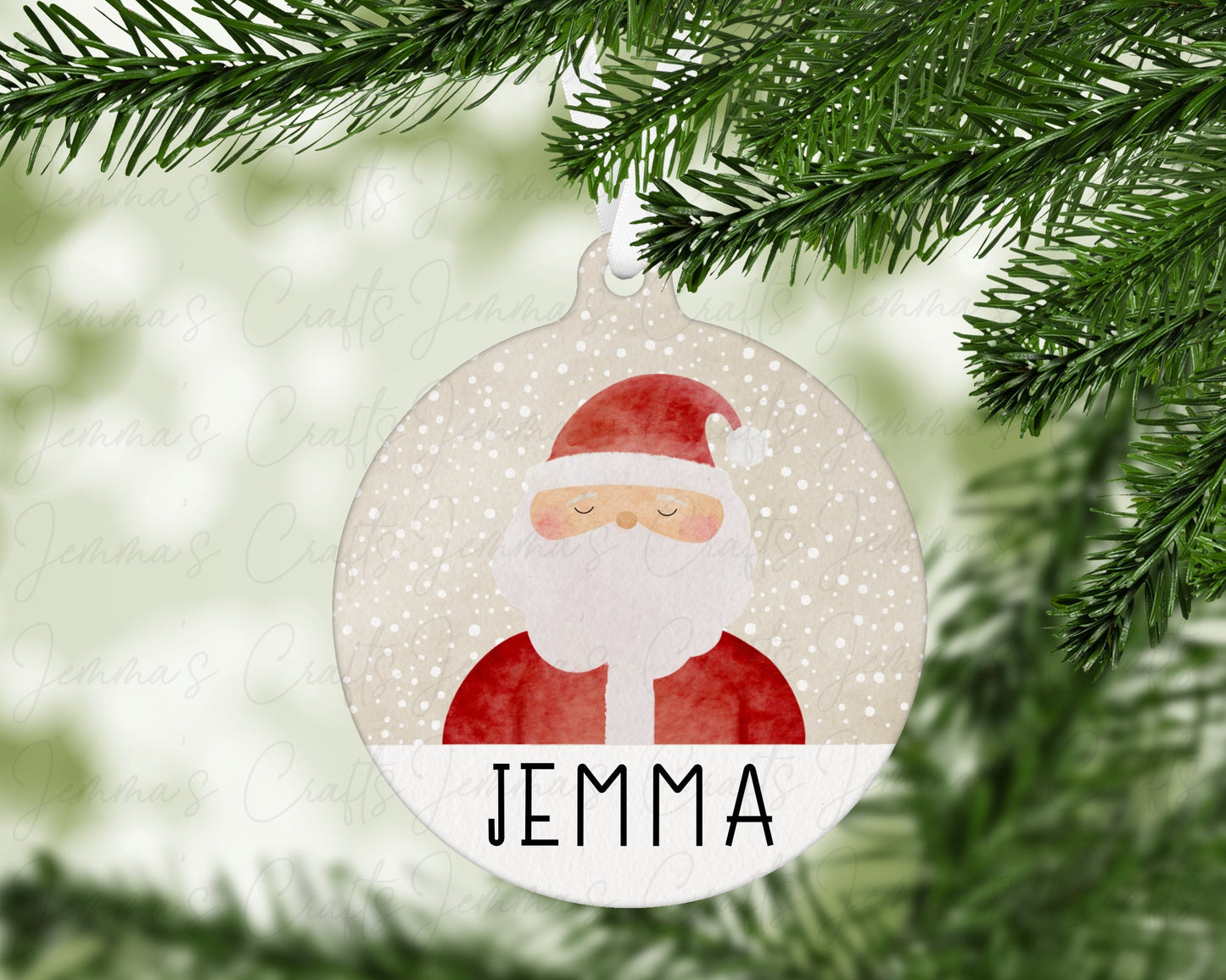 Personalised Christmas Santa Bauble