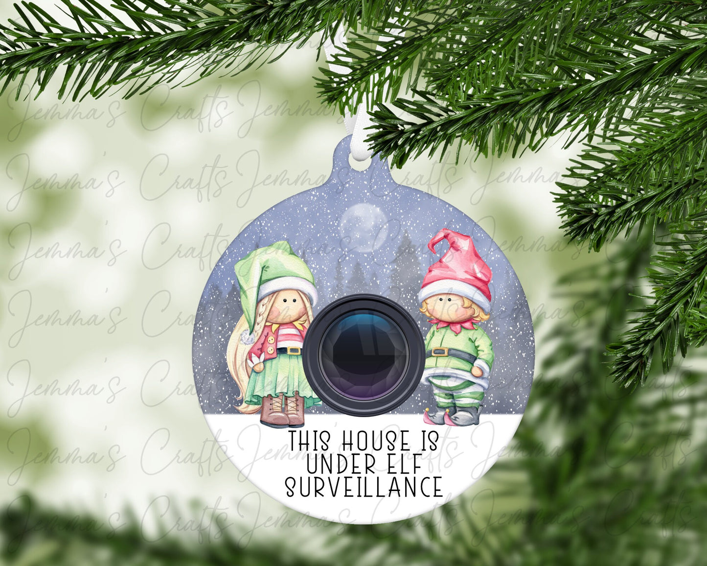 Personalised Elf Surveillance Bauble